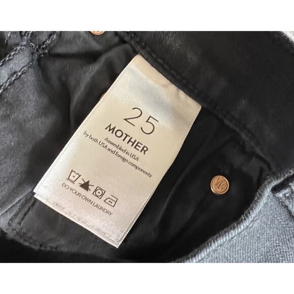 Mother The Insider Crop Ankle Not Guilty Womens Black Jeans Size 25 - Picture 7 of 10